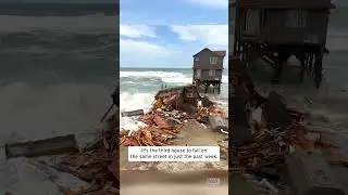 Beach House Collapses Into Sea #shorts