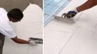 System for waterproofing tiled swimming pools