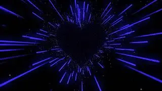 Heart Tunnel Blue FREE Valentine Backgrounds 4K | Love Hearts Animated Loop | Royalty-Free