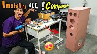 चलो Aaj इस BIGGEST Tower Speaker Cabinet में सारे Components, Amplifiers लगाते हैं 😍 - High Bass !