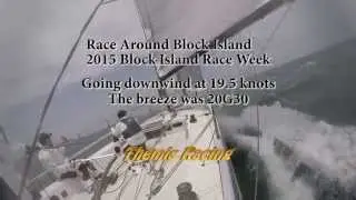 Themis going downwind at 19.5 knots during 2015 Block Island Race Week