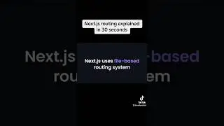 NextJS route explained in 30 seconds #webdevelopment #nextjs #coding #short