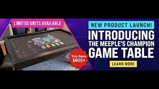 Introducing The Meeple's Champion- Solid Wood Board Game Table With Vaulted Play Area And Dining Top