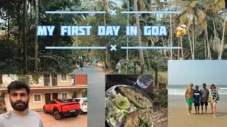 My first day in goa🏝️ 🦐🍻🤟🏻🌊|goa vibes| old goa explore | hidden beaches 🏖️🏝️ #vlog #vlogging #goa 