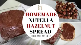 Healthy Homemade Nutella. Low Calorie Hazelnut spread.