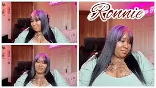 NOW THIS COLOUR BLEND I LOVE 💜💙 | Bobbi Boss MLP24 Ronnie @BobbiBossHair #bobbiboss #lacefront #bangs