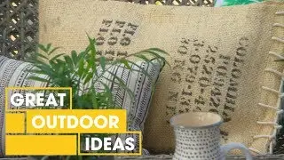 How to Make Cushions from Coffee Bags | Outdoor | Great Home Ideas
