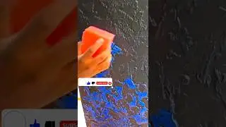 Circles Wall putty texture design #painting #walldecor #texture #trending #ytshorts