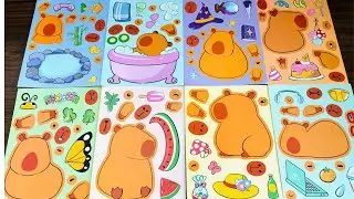 Paper DIY / CAPYBARA STICKER BOOK MAKEOVER | RELAXING FUN WITH CUTE CAPYBARA & FRIENDS!