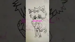 #jjk Gojo cat drawing 🩷