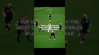 Top 10 Players with the most Successful Dribbles in a calendar year ✨ #shorts #football #edit #viral