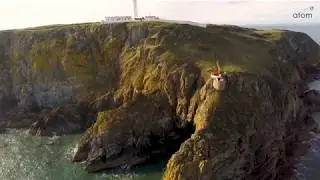 Droning the Mull of Galloway Lighthouse in Dumfries and Galloway, Scotland
