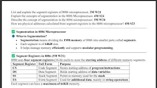8.2 - Segmentation in 8086 Microprocessor - MPI