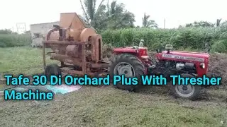 Tafe 30 Di Tractor With Thresher Machine