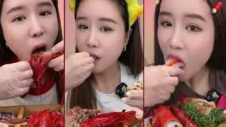 This Mukbang Made Everyone Hungry 😋🍗#Mukbang#MukbangASMR#SeafoodMukbang