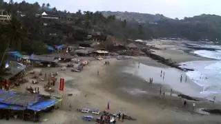 little vagator aerial drone cam goa india beach ozran disco valley 9 bar thalassa ГОА