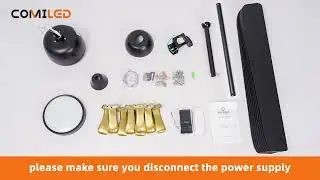 Comiled 72 Inch 8 Blades Ceiling Fan with Light Installation Video