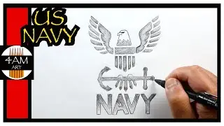 How to Draw the US NAVY LOGO