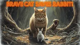 Brave Cat Saves a Helpless Rabbit From a Deadly Snake | Heart-Touching Forest Rescue Story 🐱🐇🐍
