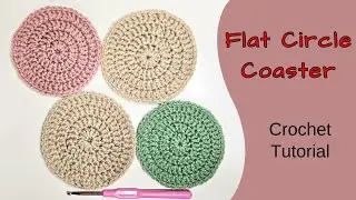 Learn to Crochet a Coaster - Seamless Join Flat Circle Crochet Tutorial for Beginners