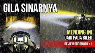Review Langsung di Hutan yang Gelap Lampu Tembak Duromoto X1 Mini Projie Biled | New Nmax