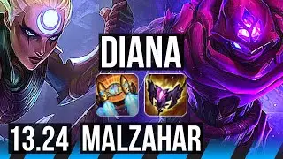 DIANA vs MALZAHAR (MID) | 68% winrate, 7/3/9 | TR Challenger | 13.24