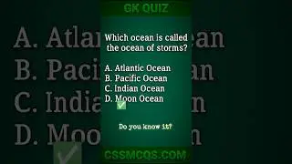 Which ocean is called the ocean of storms? #shorts #quiz#mcq #short