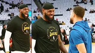 LeBron James Shocks Stephen Curry After Surprising Him Before Christmas Game! Lakers vs Warriors