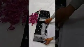 Viral Jet Black Traditional Saree With Blouse #designersaree #jetblack #viralsaree #georgettesaree