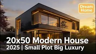 20x50 Modern House Design 2025 | Small Plot Big Luxury 🏠 | Dream Home Idea | 20x50 House Plan 2025