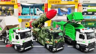Miniature Truck of Road Sweeper, Military Truck and Garbage Truck | Review Toys 🚚