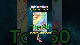 Top 60 Pokemon RAINBOW Rare Cards! 🌈👀 #shorts #top50 #pikachu