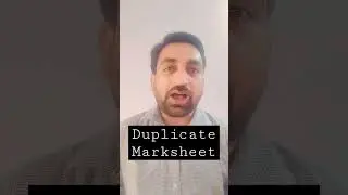Duplicate Marskheet | Documents Verification | #documents #documentverification