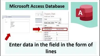 Multi-line writing in the same field Enter key behavior New line in field Microsoft Access