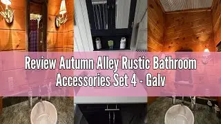 Review Autumn Alley Rustic Bathroom Accessories Set 4 - Galvanized Soap Dispenser, Rustic Toothbrush
