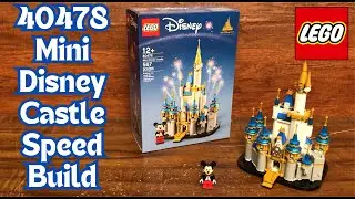 LEGO Disney 40478 Mini Disney Castle Time-lapse Speed Build Walt Disney World 50th Anniversary