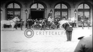 King Franz Joseph of Bohemia and King Nikola of MonteAfrican American in Vienna. HD Stock Footage