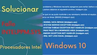 Как исправить ошибку INTELLPPM.SYS Windows 10