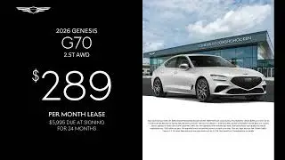 Lease the 2026 Genesis G70 for $289/Month | Luxury Performance at Genesis of Conshohocken