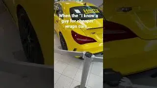 Bad Wrap job #car #wrap #mercedes #amg killed this car