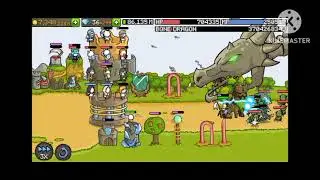 Grow Castle- Bone dragon kill with low level heroes at 300k wave [2 minute kill time]