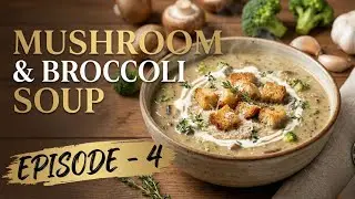Ep 04 - Mushroom Broccoli Creamy Soup | Restaurant Style Healthy Soup