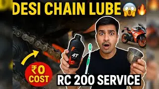 DESI CHAIN LUBE RC 200 SERVICE  Chain Lube Ghar Par Desi Jugaad 😳🔥|Ultimate Budget Service Trick 🥵❤️