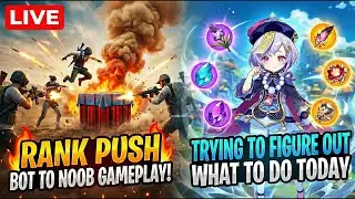 BGMI Rank Push With Randoms | Genshin Grind Later | Reflex is Live