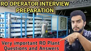 RO Operator interview Preparation in hindi | ro plant important questions and answers