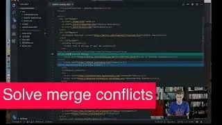 How to solve git merge conflict, on Github or with terminal