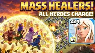 All Heroes Charge with Mass Healers on TH17 #clashofclans #coc 