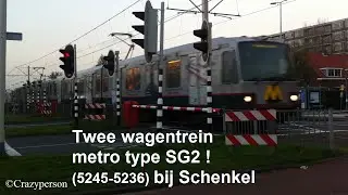 RET Metro 2 wagentrein type T (5245-5236) aankomst bij Schenkel Rotterdam naar Schiedam Centrum!!