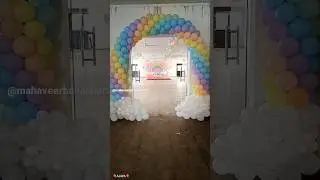 Rainbow theme decoration ideas // pistol balloon // decoration ideas
