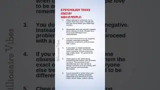 6 PSYCHOLOGY TRICKS USED BY HIGH IQ PEOPLE: